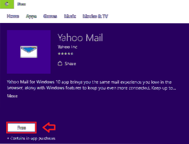 Einrichten, Importieren von Kontakten und Hinzufügen von MailBox in der Yahoo Mail App unter Windows 10