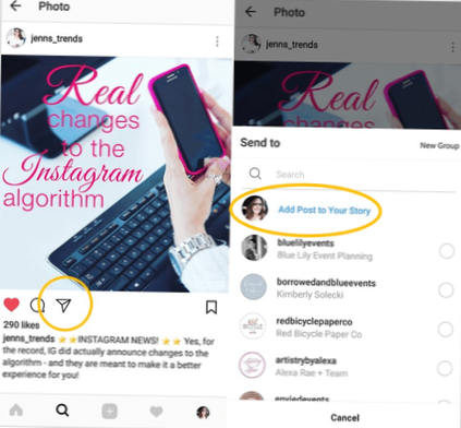 How To Share An Instagram Post To Your Story