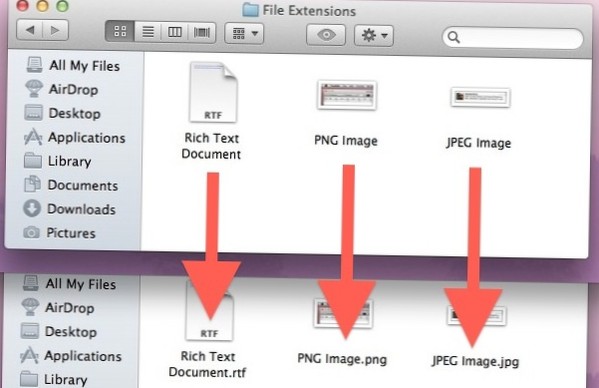 Jak zobrazit přípony souborů v systému macOS
