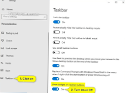 Hvordan vise eller skjule appmerker på oppgavelinjen i Windows 10
