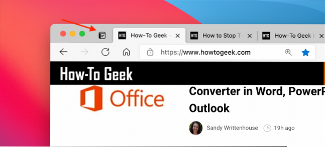 How To Show Or Hide The Vertical Tabs Button In Microsoft Edge