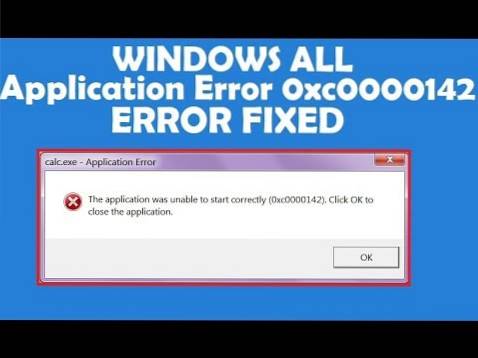 How to solve 'Application Error 0xc0000142' in Windows 10