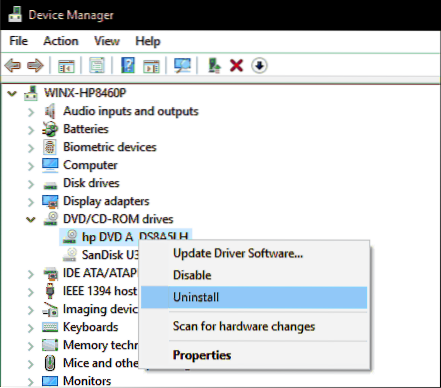 How to solve DVD / CD drive is not detected in Windows 10