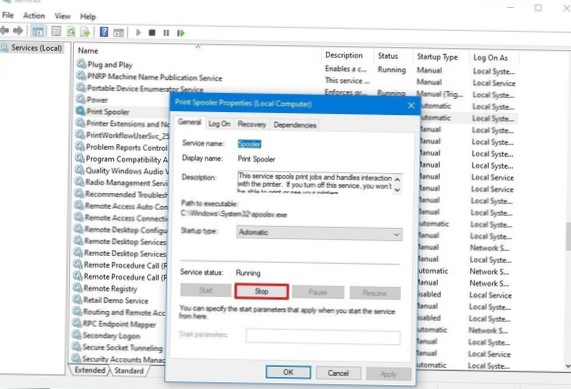 So starten und stoppen Sie einen Dienst unter Windows 10