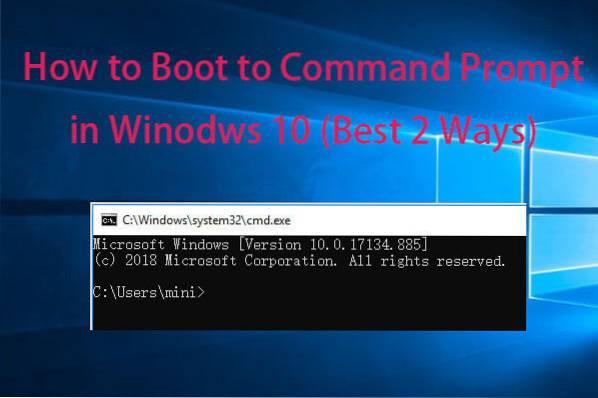 Jak spustit příkazový řádek při spuštění v systému Windows 10