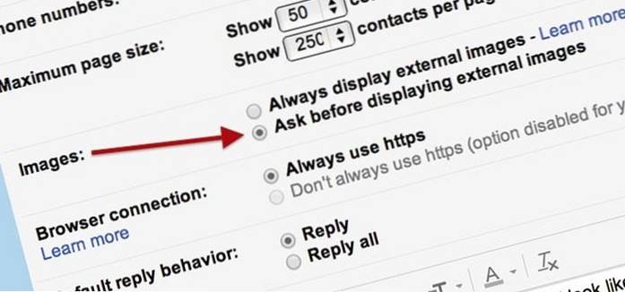Come impedire a Gmail di caricare automaticamente le immagini nelle e-mail