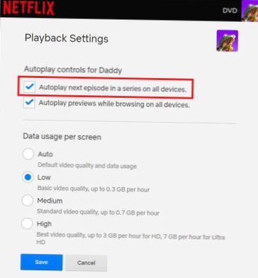 Jak zastavit automatické přehrávání Netflixu další epizody