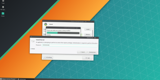 Jak zmienić jądra w Manjaro Linux