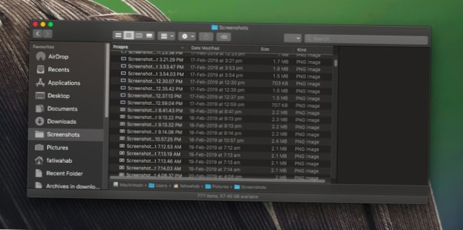 Schermafbeeldingen van lage kwaliteit maken op macOS