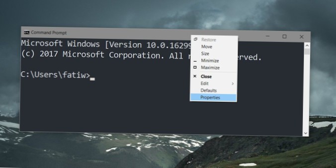 Jak označit příkazový řádek v systému Windows 10