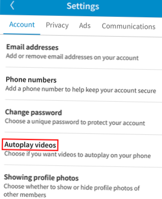 Hur man stänger av automatisk uppspelning av videor på LinkedIn