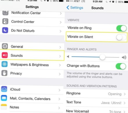 Slik slår du av vibrasjon på en iPhone