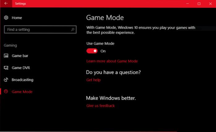 How To Turn On Game Mode In Windows 10