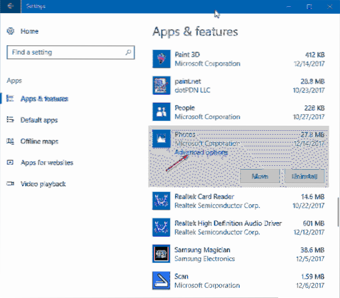 Come disinstallare i componenti aggiuntivi delle app in Windows 10