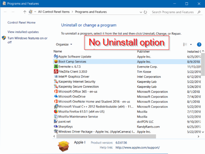 Cum se dezinstalează serviciile Boot Camp în Windows 10