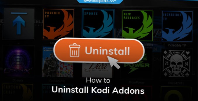 Jak odinstalovat doplňky Kodi správným způsobem
