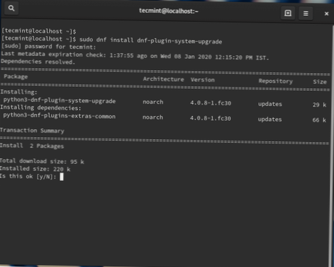 So aktualisieren Sie auf Fedora 31