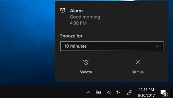 Jak používat alarmy v systému Windows 10