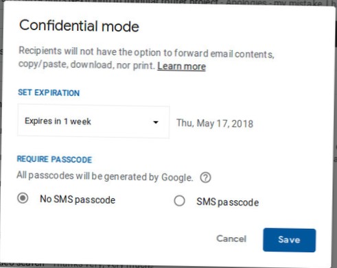 So verwenden Sie den vertraulichen Modus in Google Mail