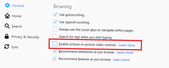 How to use Firefox Picture-in-picture mode
