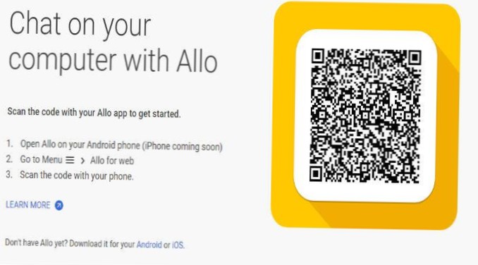 Jak korzystać z Google Allo w sieci