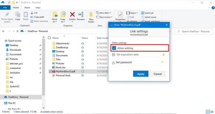 Sådan bruges Microsoft One Drive på Windows 10