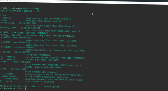 How to use multiple SSH connections on Linux with Pssh