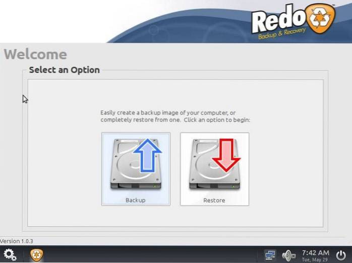 Comment utiliser Redo Backup And Recovery dans Windows 10