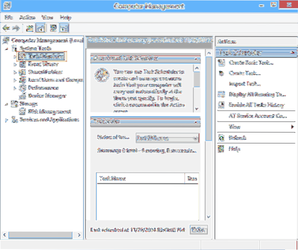 How to use task scheduler in Windows 10