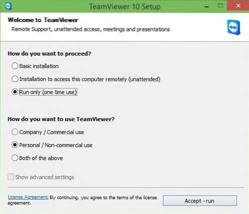 TeamViewer gebruiken zonder installatie