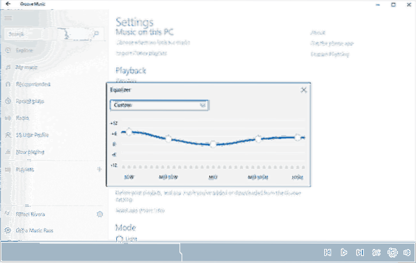 Como usar o aplicativo Equalizer In Groove Music