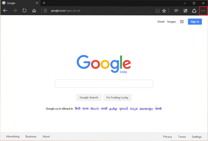 How to use the print feature in the Edge browser in Windows 10