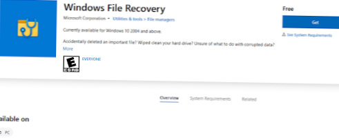 Verwendung des Windows-Tools zur Dateiwiederherstellung unter Windows 10