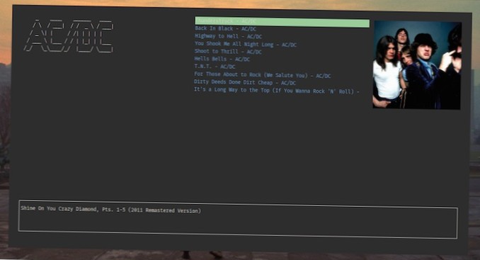 Comment utiliser la musique de marée à partir de la ligne de commande sous Linux