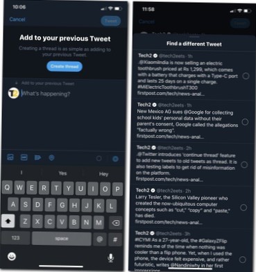 Sådan bruges Twitters Tweet-tråd-funktion