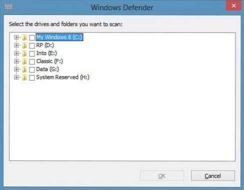 How To Use Windows Defender To Scan Files And Drives In Windows 8