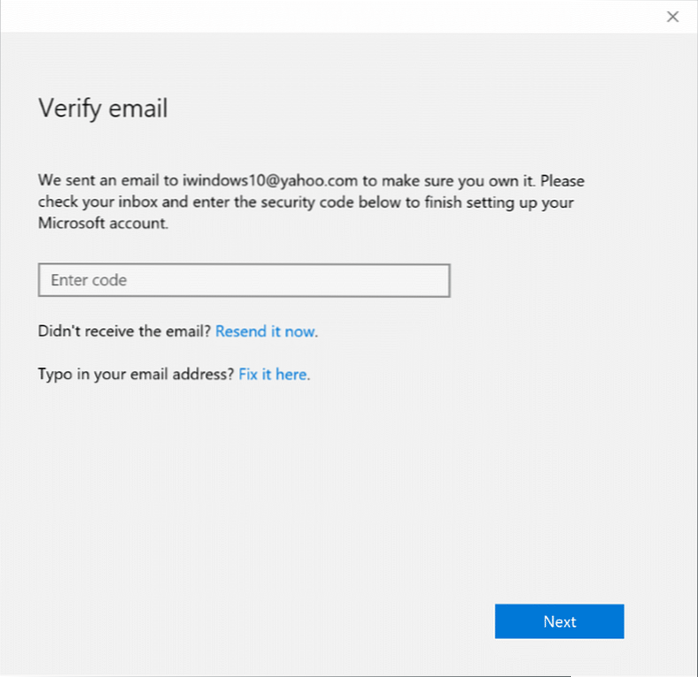 How To Verify Microsoft Account Email Address In Windows 10