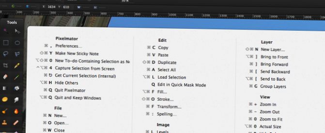 Så här visar du alla kortkommandon för en app på macOS