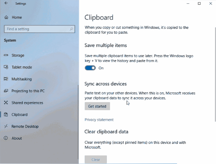 Como visualizar e excluir o histórico da área de transferência no Windows 10