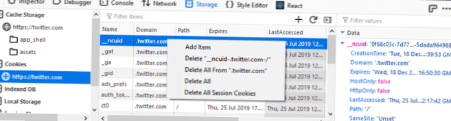 Come visualizzare ed eliminare i cookie in Firefox Developer Edition