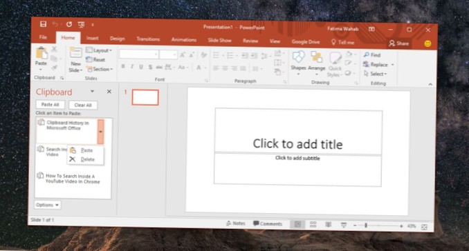 Como visualizar o histórico da área de transferência no Microsoft Office