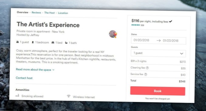 Jak zobrazit skryté poplatky Airbnb