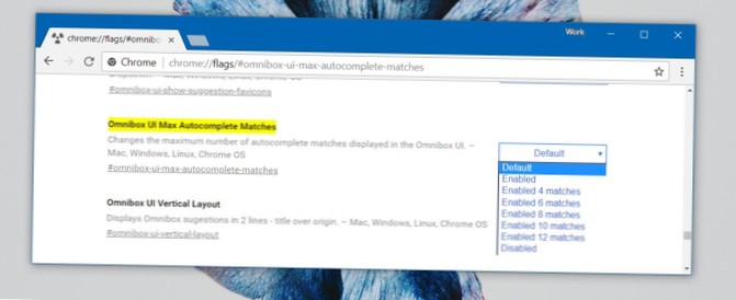 Jak zobrazit další návrhy v adresním řádku prohlížeče Chrome