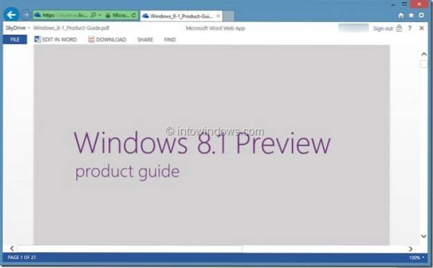 How To View PDF Files Online Using SkyDrive