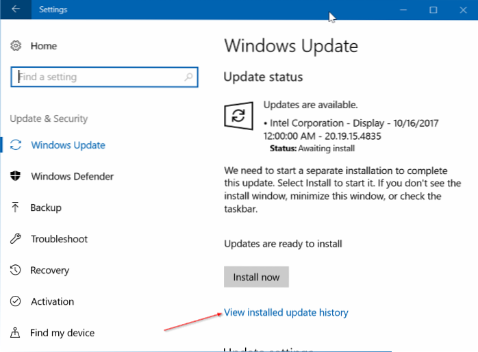 How To View Recently Installed Driver Updates In Windows 10