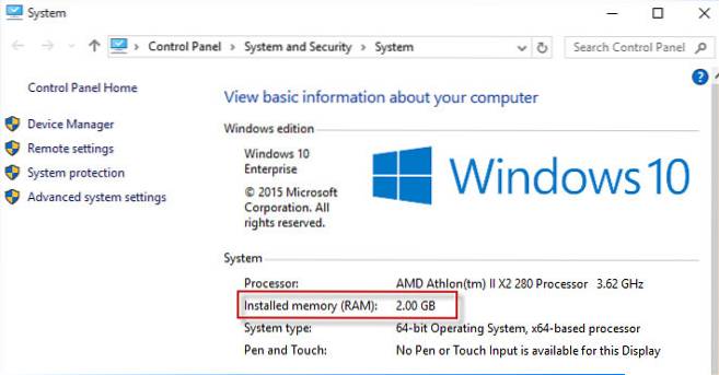 Come visualizzare la RAM del computer in Windows 10