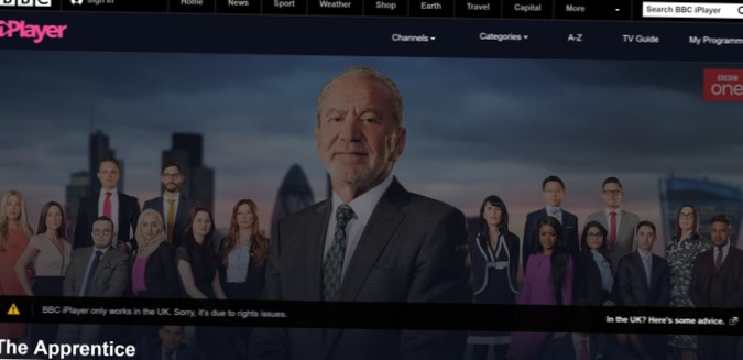 Sådan ser du lærlingen live online uden for Storbritannien