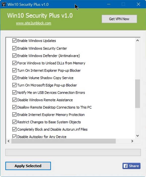 Migliora la sicurezza di Windows 10 con Windows 10 Security Plus