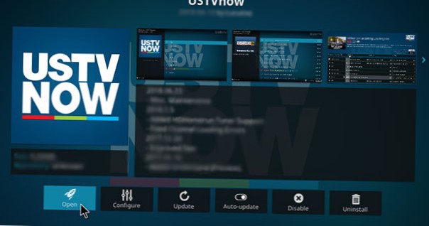 Installeer de add-on USTVnow Kodi en USTVnow Plus
