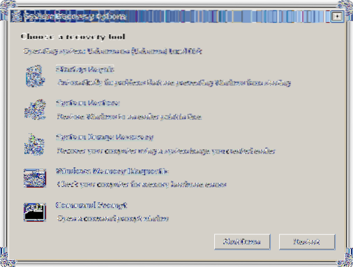 Instalação do disco de recuperação do sistema do Windows 7 na unidade flash USB